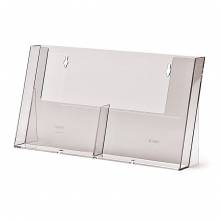 Taymar® Brochure Holder Counter/Wall 2x A5 Portrait Wide