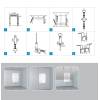 Appendo® E-Clip Floor To Ceiling Kit - 1