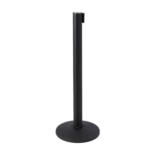 Black Barrier Flexi Belt Post With 2,7 m Black Belt