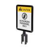 Chrome Barrier Flexi Belt Post Economy Sign Holder A4 - 1