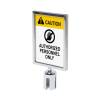 Chrome Barrier Flexi Belt Post Economy Sign Holder A4 - 2