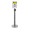Chrome Barrier Flexi Belt Post Economy Sign Holder A4 - 5