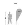 Beach Flag Alu Drop 235 cm Total Height - 8