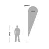 Beach Flag Alu Drop 235 cm Total Height - 11