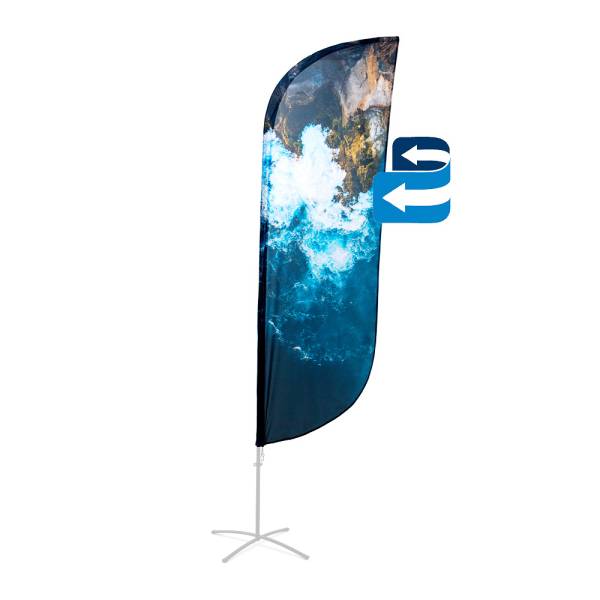 Beach Flag Alu Paddle Graphic 86 x 233 cm Double-Sided