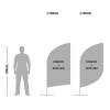 Beach Flag Alu Wind & Paddle 255 cm Total Height - 15