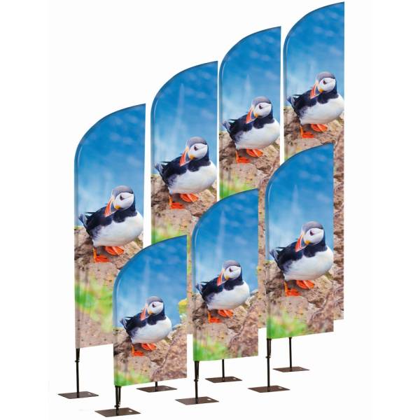 Beach Flag Alu Wind &amp; Paddle 520 cm Total Height Luxurious Bag