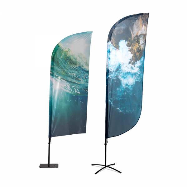 Beach Flag Alu Wind &amp; Paddle 255 cm Total Height