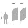 Beach Flag Alu Wind & Paddle 255 cm Total Height - 16