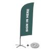 Beach Flag Alu Wind Complete Set Sign In Here Blue Dutch - ECO - 2
