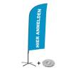 Beach Flag Alu Wind Complete Set Sign In Here Blue Dutch - ECO - 6
