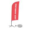 Beach Flag Alu Wind Complete Set Sign In Here Blue French - 8