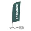 Beach Flag Alu Wind Complete Set Entrance Red English ECO print material - 2