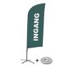 Beach Flag Alu Wind Complete Set Entrance Grey Dutch - ECO - 4