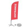 Beach Flag Alu Wind Complete Set Entrance Red English ECO print material - 7
