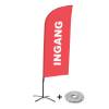 Beach Flag Alu Wind Complete Set Entrance Red English ECO print material - 9