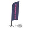 Beach Flag Alu Wind Complete Set Open 24/7 French - 3