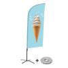 Beach Flag Alu Wind Complete Set Ice Cream - ECO - 1