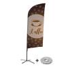 Beach Flag Alu Wind Complete Set Coffee Dutch - ECO - 3
