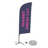 Beach Flag Alu Wind Complete Set Open 24/7 French - 4