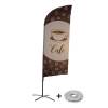 Beach Flag Alu Wind Complete Set Coffee Dutch - ECO - 1