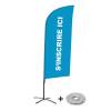 Beach Flag Alu Wind Complete Set Sign In Here Blue Dutch - ECO - 11