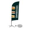 Beach Flag Alu Wind Complete Set Sandwiches Dutch - ECO - 3