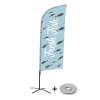 Beach Flag Alu Wind Complete Set Fresh Fish German - ECO - 3