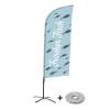 Beach Flag Alu Wind Complete Set Fresh Fish German - ECO - 4