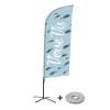Beach Flag Alu Wind Complete Set Fresh Fish German - ECO - 1
