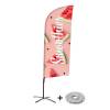 Beach Flag Alu Wind Complete Set Smoothies Watermelon - ECO - 1