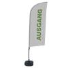 Beach Flag Alu Wind Complete Set Exit Grey English - ECO - 7