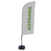 Beach Flag Alu Wind Complete Set Exit Grey German - ECO