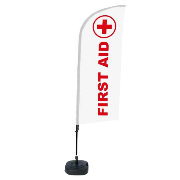 Beach Flag Alu Wind Complete Set First Aid