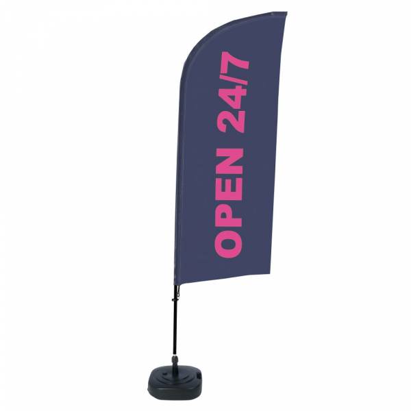 Beach Flag Alu Wind Complete Set Open 24/7