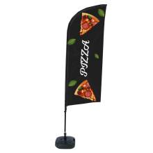 Beach Flag Alu Wind Complete Set Pizza - ECO