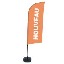 Beach Flag Alu Wind Complete Set New Orange French