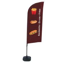 Beach Flag Alu Wind Complete Set Snacks French