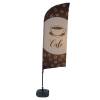 Beach Flag Alu Wind Complete Set Coffee Dutch - ECO - 11