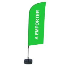 Beach Flag Alu Wind Complete Set Take Away Green French