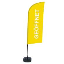 Beach Flag Alu Wind Complete Set Open Yellow German - ECO