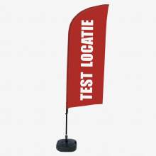 Beach Flag Alu Wind Complete Set Test Location Red Dutch ECO print material