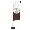Beach Flag Alu Wind Complete Set Coffee To Go English - ECO - 0