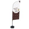 Beach Flag Alu Wind Complete Set Coffee To Go English - ECO - 7