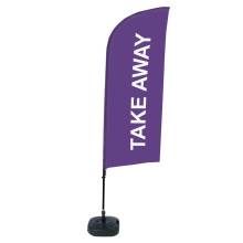 Beach Flag Alu Wind Complete Set Take Away Purple - ECO