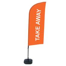 Beach Flag Alu Wind Complete Set Take Away Orange - ECO