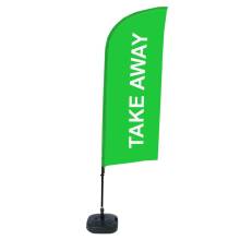 Beach Flag Alu Wind Complete Set Take Away Green - ECO