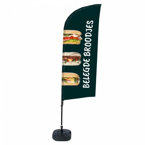 Beach Flag Alu Wind Complete Set Sandwiches Dutch ECO print material