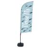 Beach Flag Alu Wind Complete Set Fresh Fish German - ECO - 10