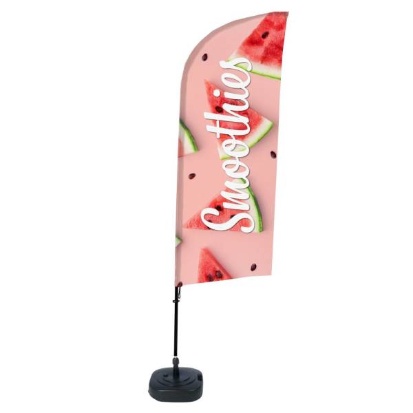 Beach Flag Alu Wind Complete Set Smoothies Watermelon - ECO